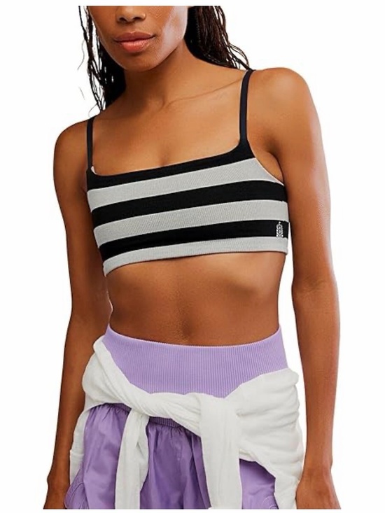Free People Tops - Free People Women's Reversible Black and Gray Tighten Up Bra, Size M